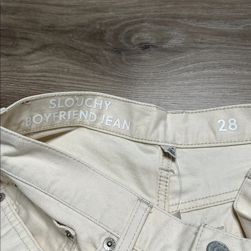 J. Crew Slouch‎ Boyfriend High Rise Ankle Jeans Tan Size 28.